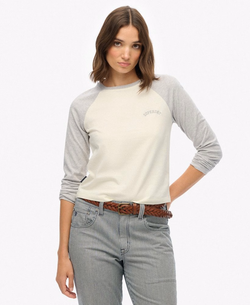 Essential Logo Baseballshirt met lange mouwen