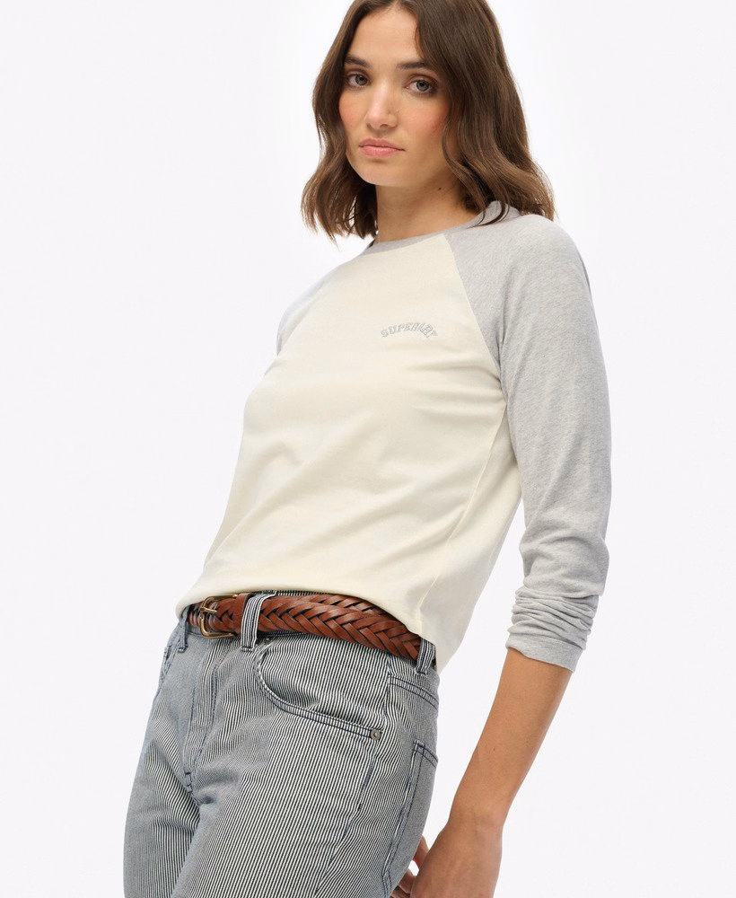Essential Logo Baseballshirt met lange mouwen