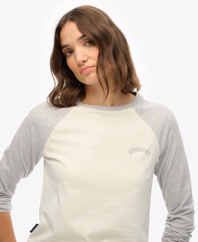 Essential Logo Baseballshirt met lange mouwen