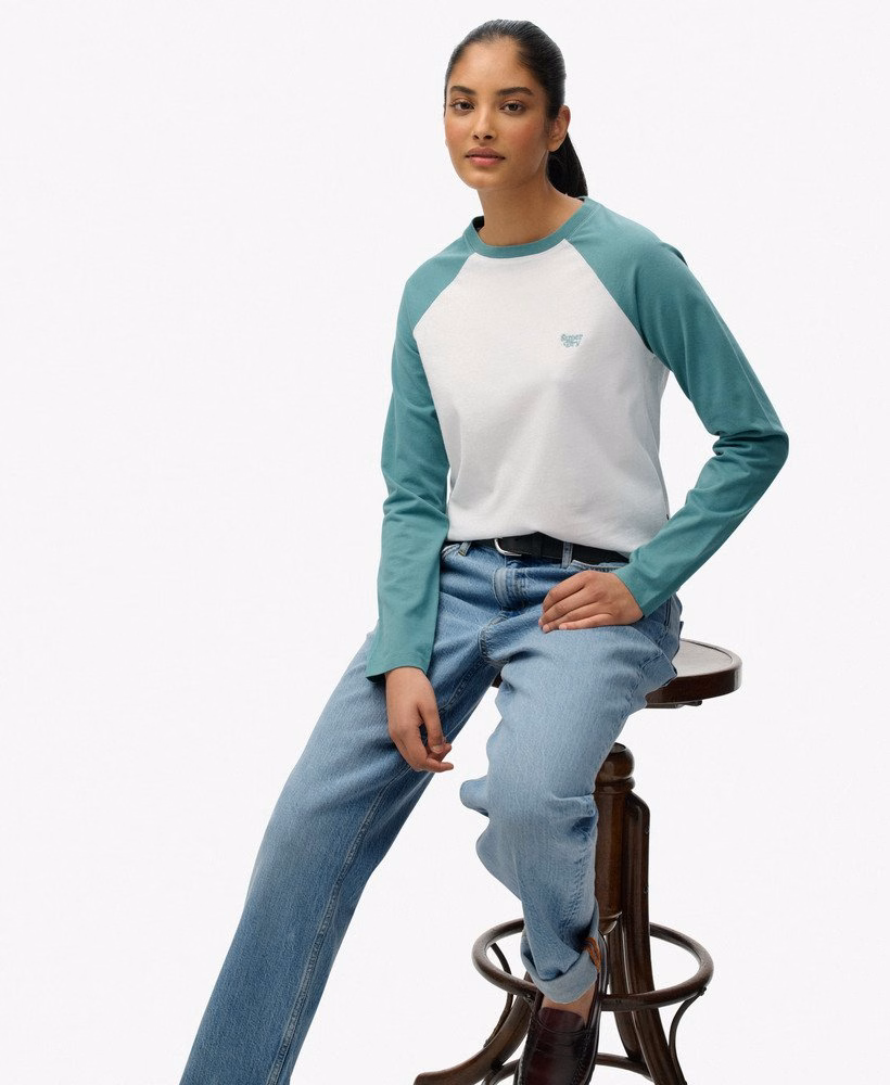 Essential Logo Baseballshirt met lange mouwen