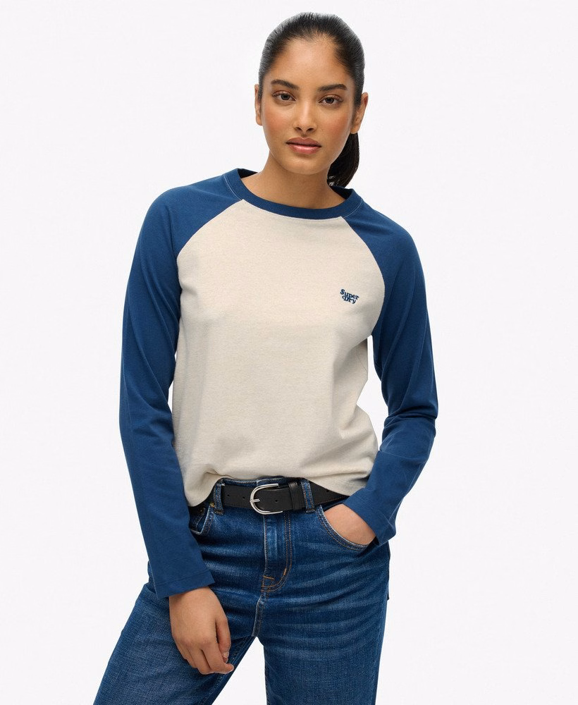Essential Logo Baseballshirt met lange mouwen