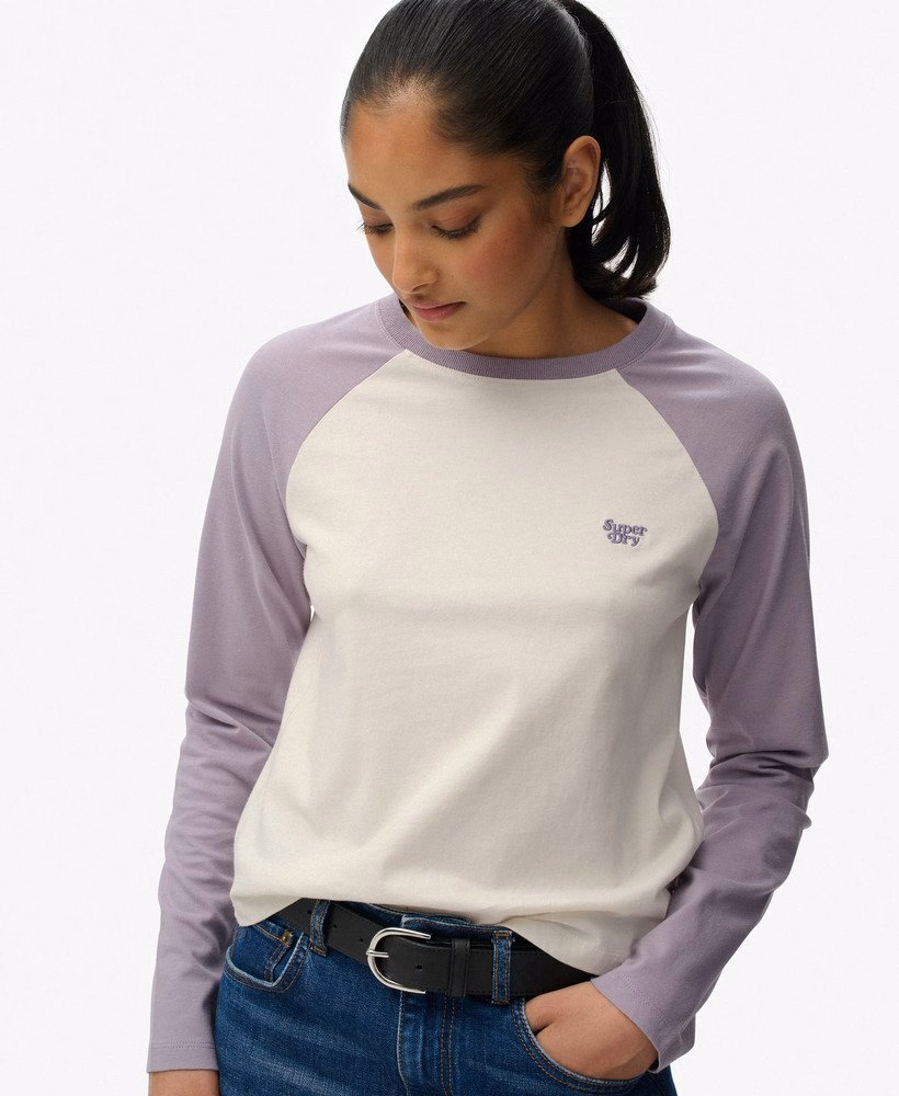 Essential Logo Baseballshirt met lange mouwen