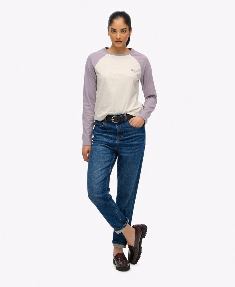 Essential Logo Baseballshirt met lange mouwen