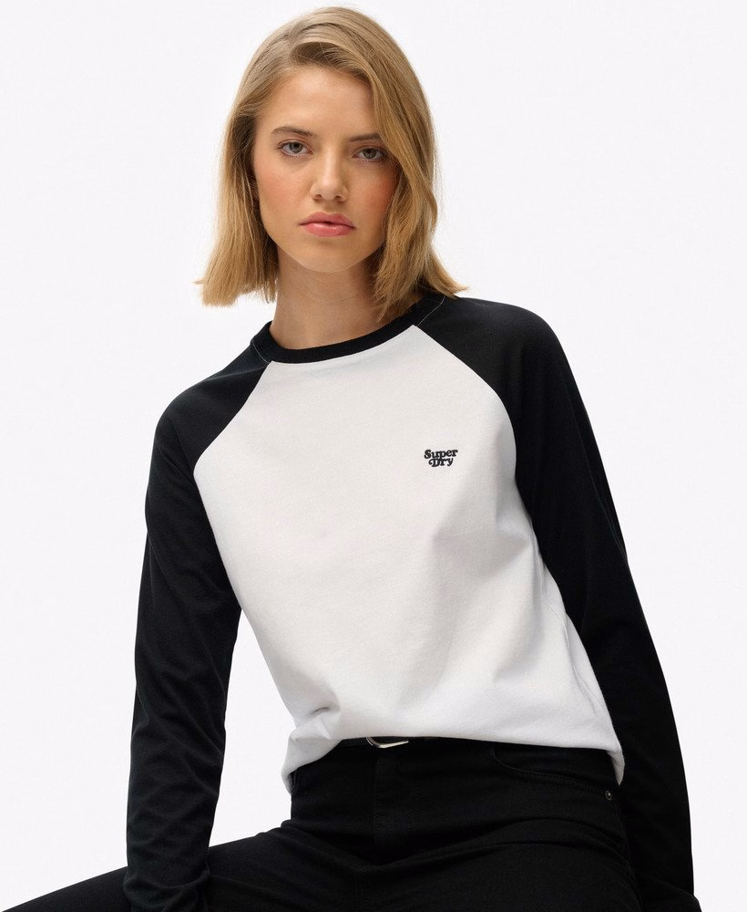 Essential Logo Baseballshirt met lange mouwen