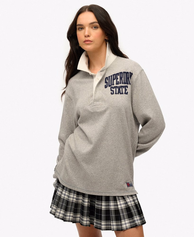Oversized sportief rugbytop