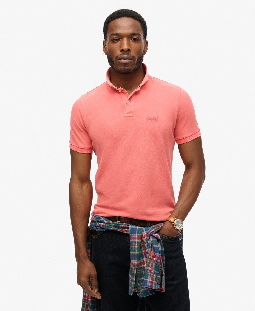 gescheurd poloshirt in maldivisch roze