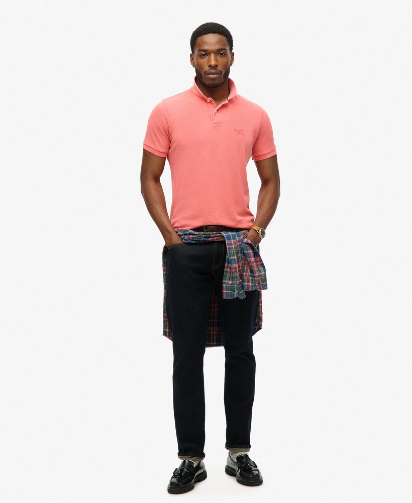 gescheurd poloshirt in maldivisch roze