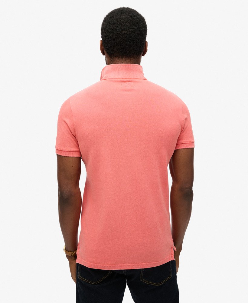 gescheurd poloshirt in maldivisch roze