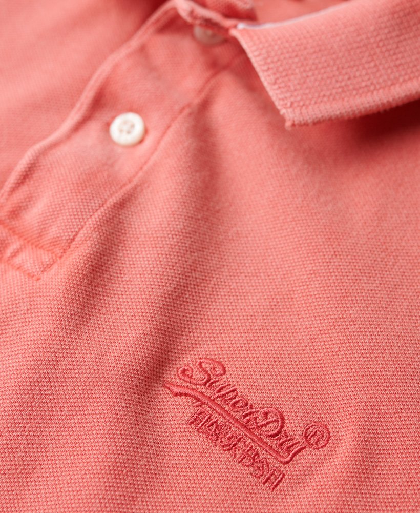 gescheurd poloshirt in maldivisch roze