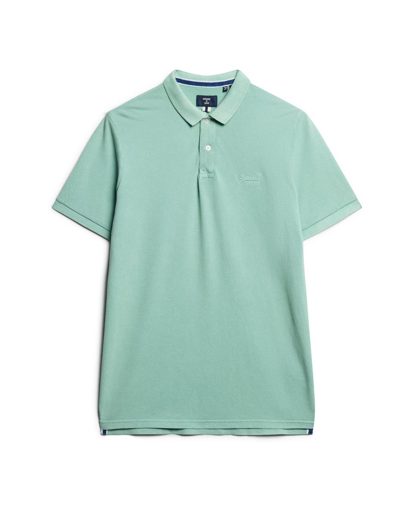 gescheurd poloshirt in fresh mint-kleur.