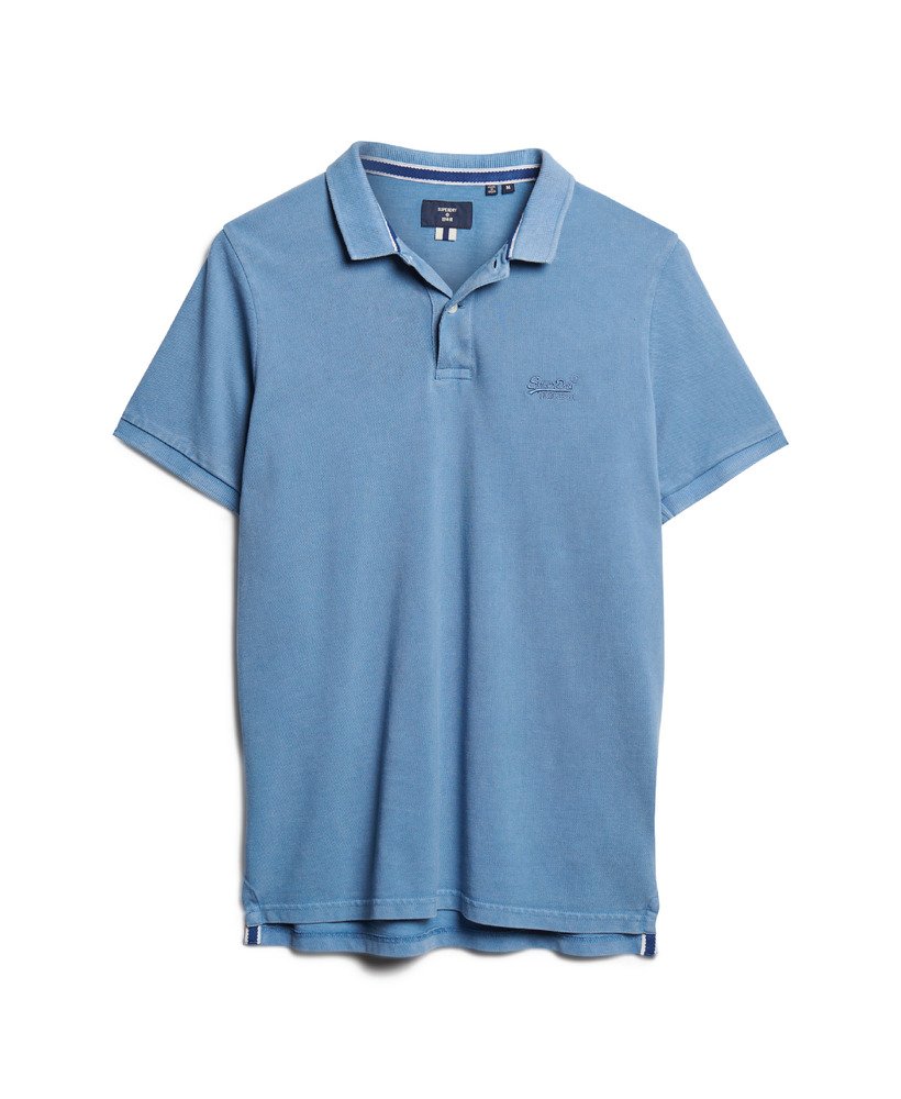 gescheurd poloshirt in heraldisch blauw