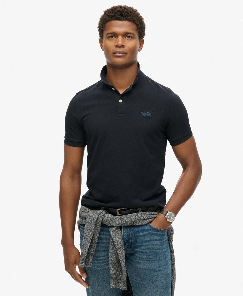 klassiek piqué poloshirt in eclipse navy