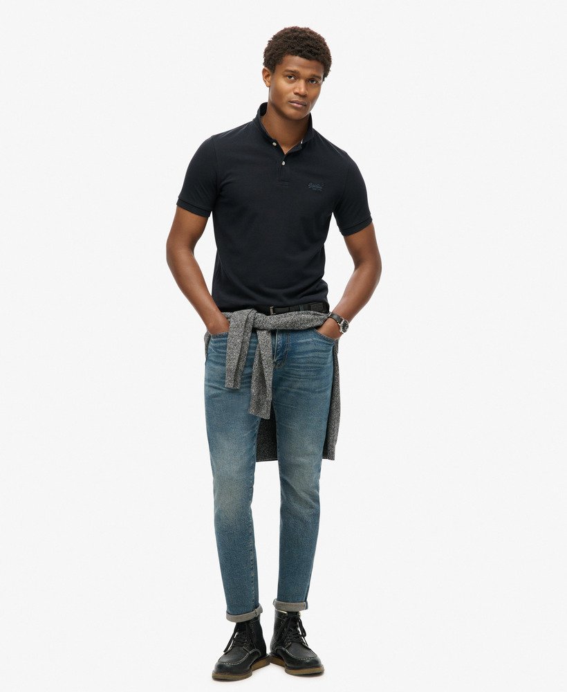 klassiek piqué poloshirt in eclipse navy