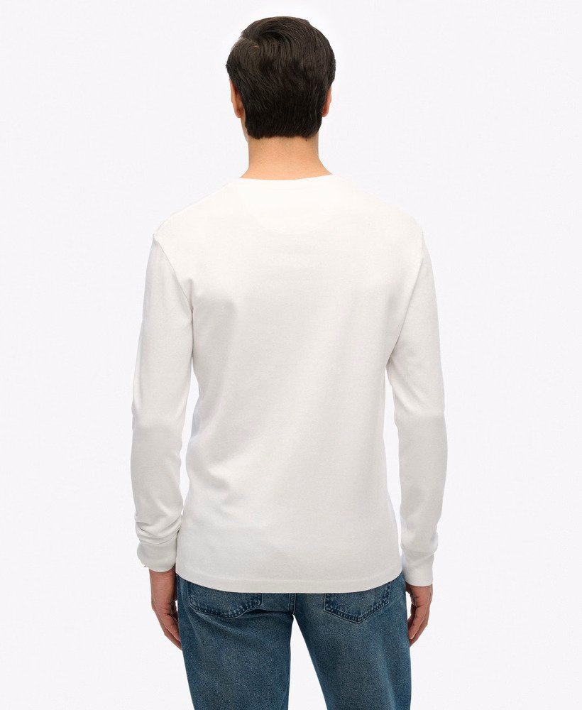 Vintage logo geborduurde top met halve knoopsluiting