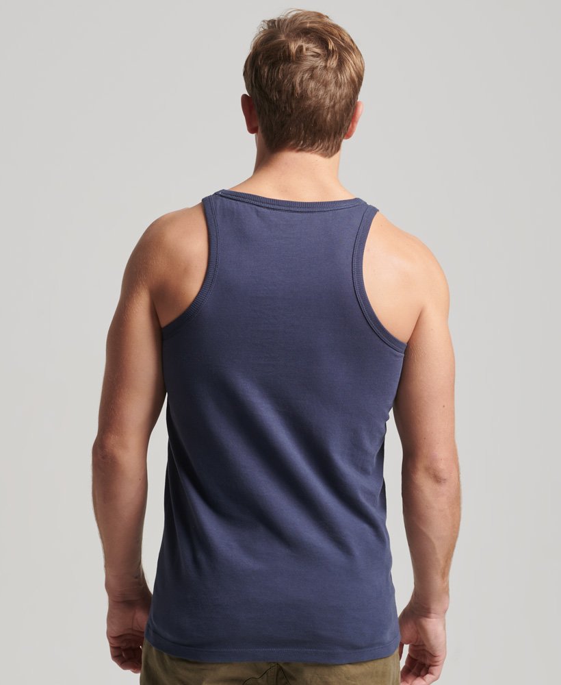 vintage sportvest van biologisch katoen in de kleur lauren navy