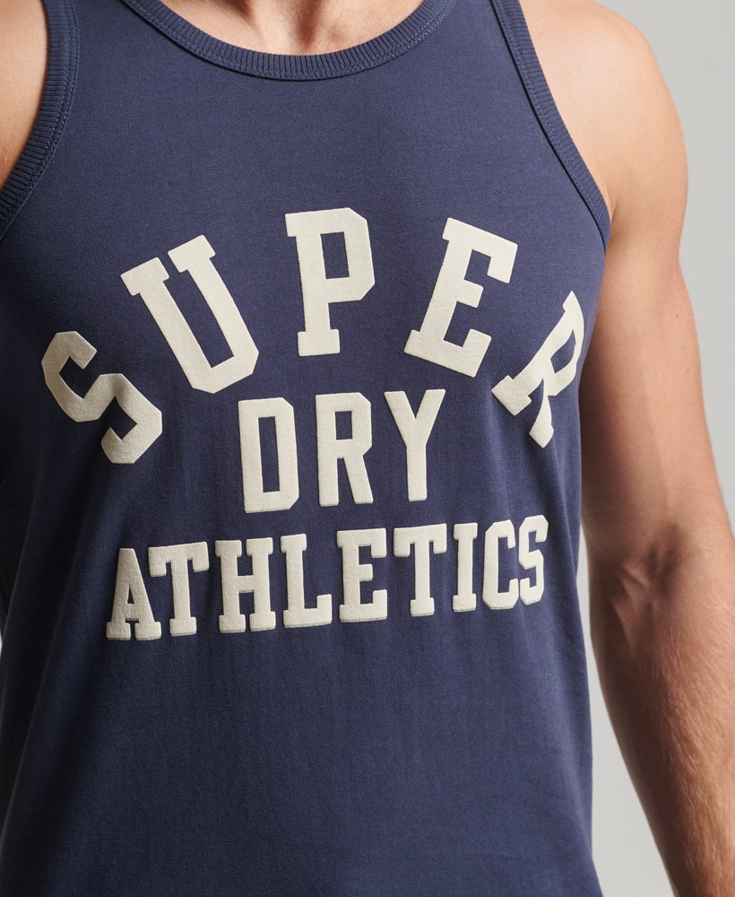 vintage sportvest van biologisch katoen in de kleur lauren navy