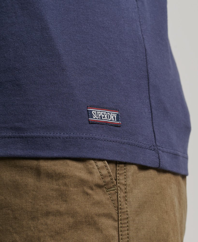 vintage sportvest van biologisch katoen in de kleur lauren navy