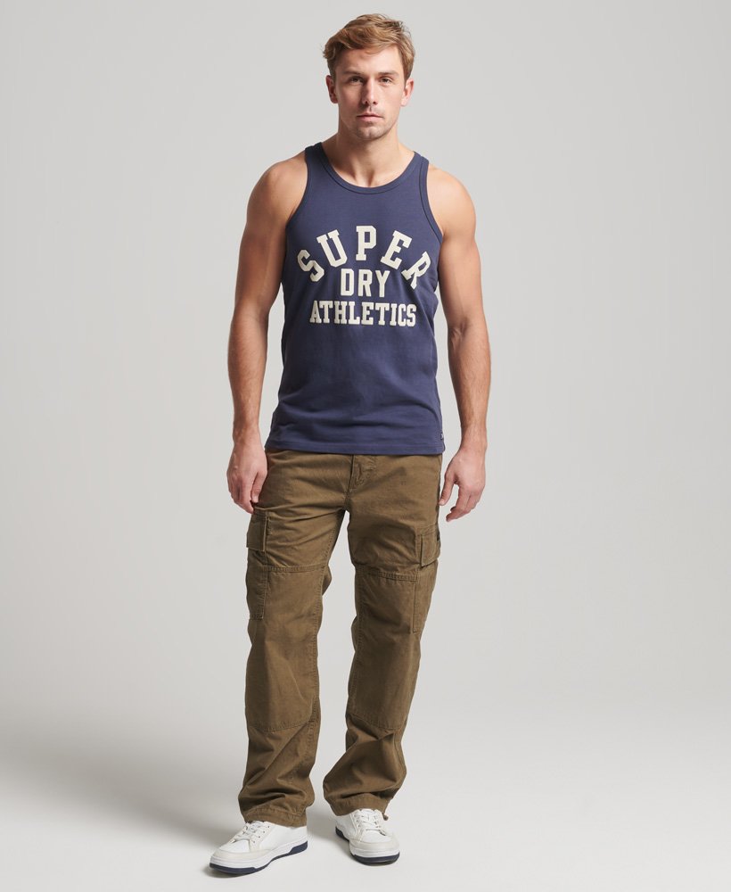 vintage sportvest van biologisch katoen in de kleur lauren navy
