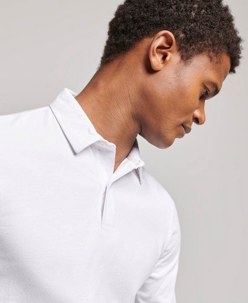 Polo shirt met lange mouwen van jersey