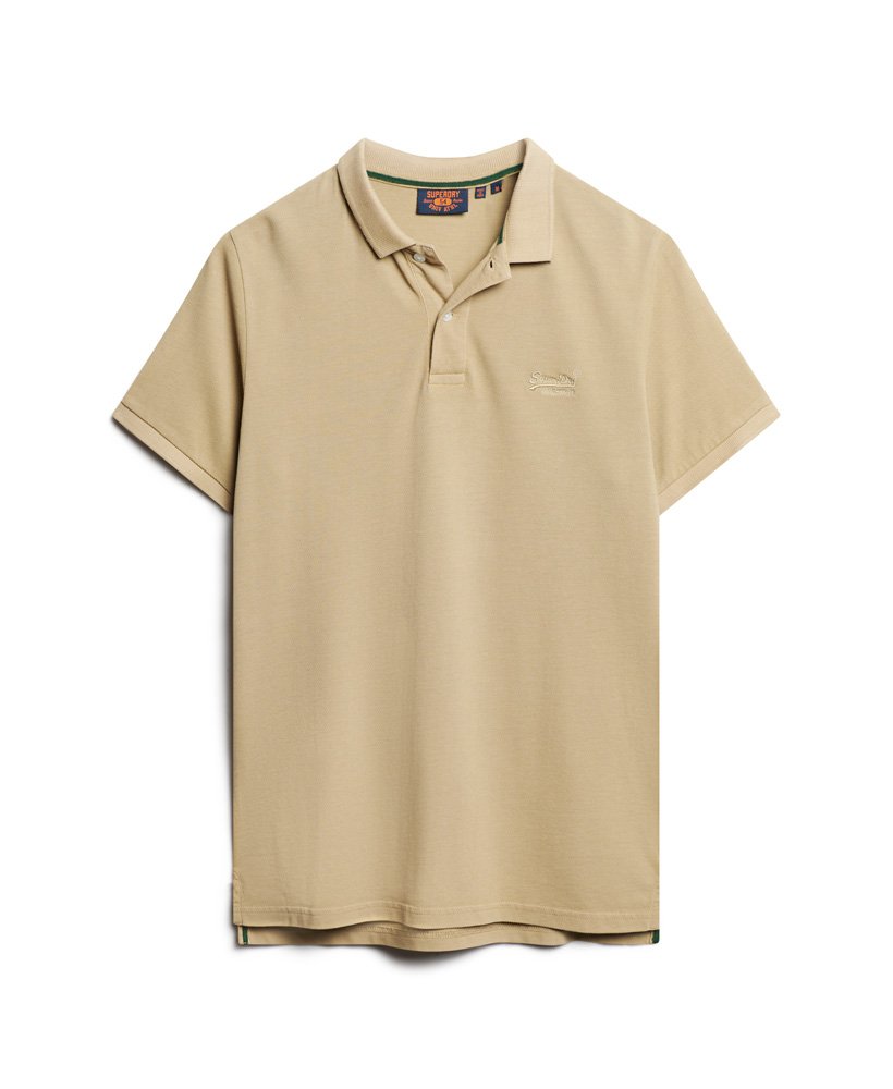 gescheurd poloshirt in canyon sand brown