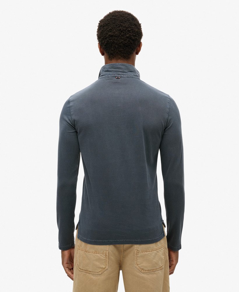 studios poloshirt met lange mouwen in eclipse navy