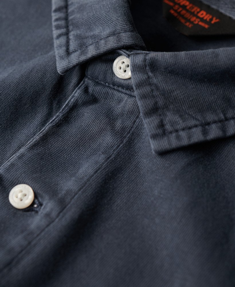 studios poloshirt met lange mouwen in eclipse navy