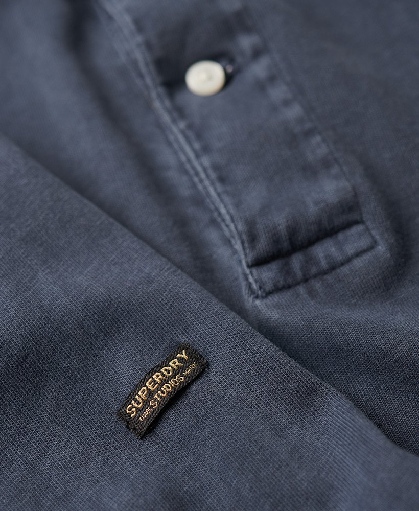 studios poloshirt met lange mouwen in eclipse navy