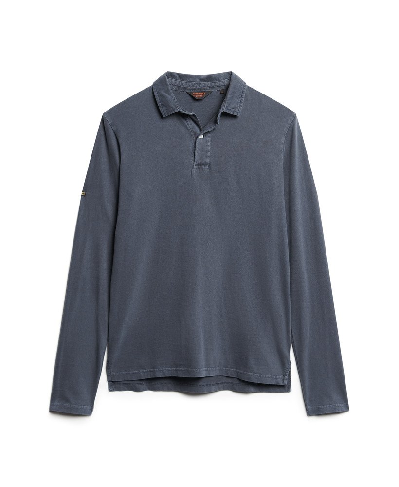 studios poloshirt met lange mouwen in eclipse navy