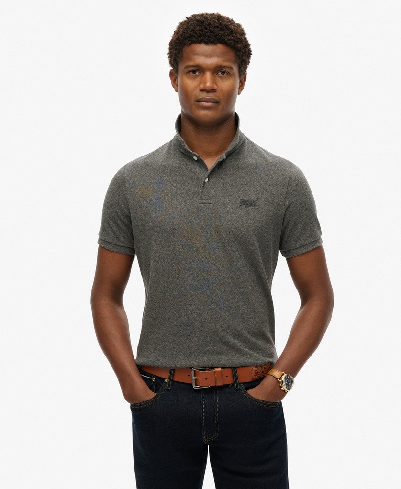 poloshirt voor bij het zwembad in een rijke antracietgrijze kleur.