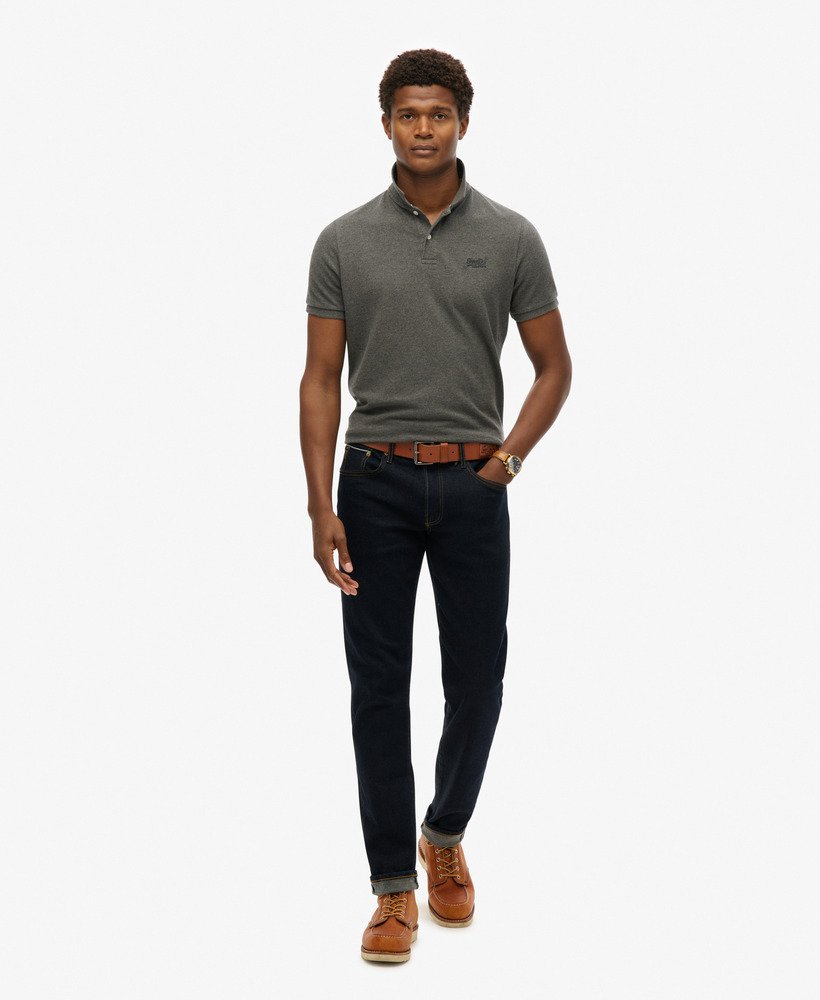 poloshirt voor bij het zwembad in een rijke antracietgrijze kleur.