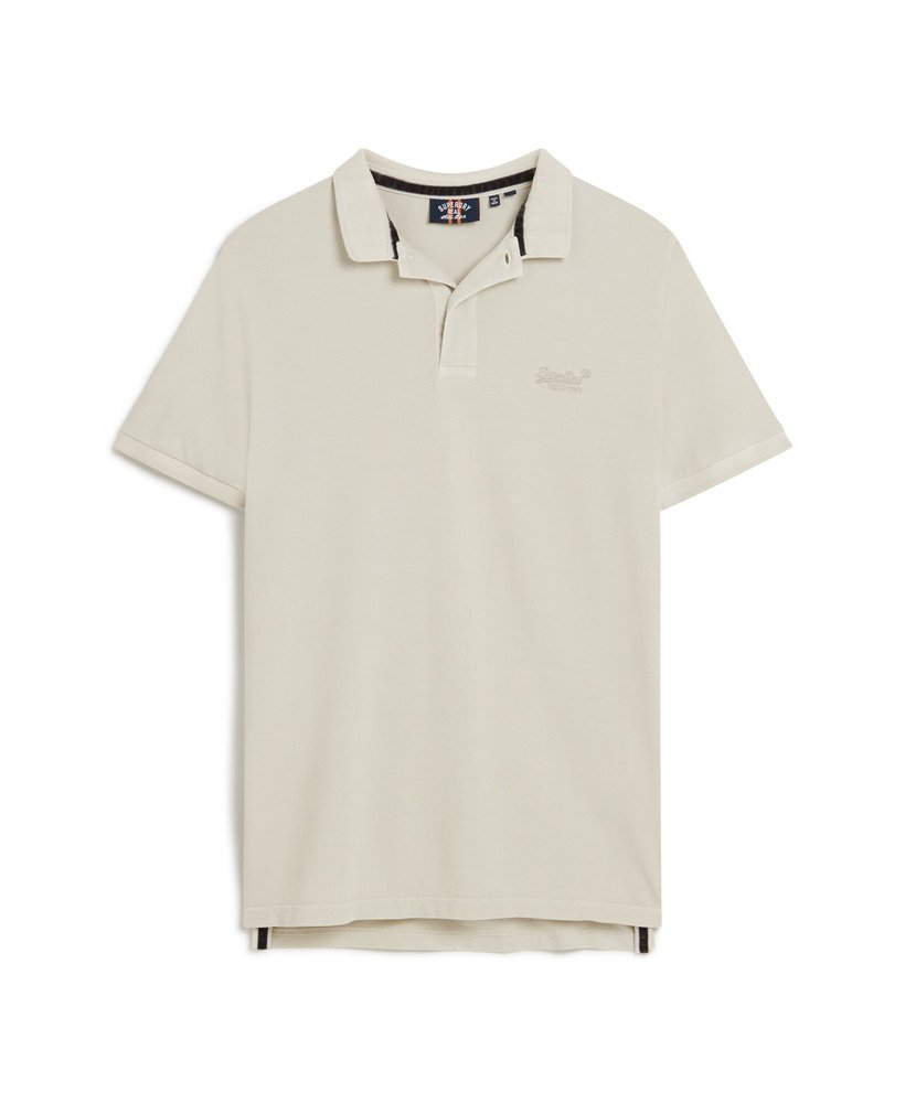 gescheurd poloshirt in licht steenbeige