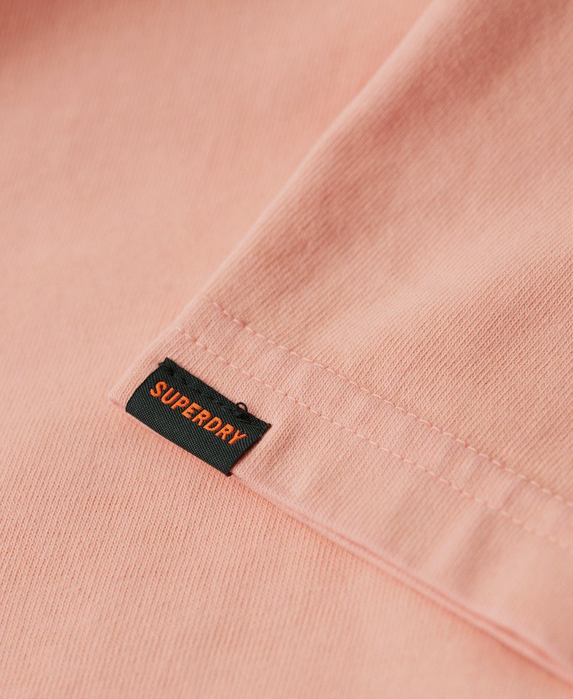 jersey poloshirt in zoet perzikroze