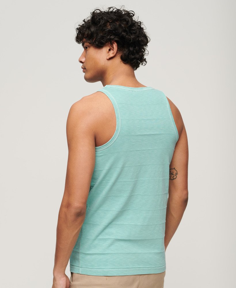 tanktop van biologisch katoen met vintage textuur in fris mintgroen