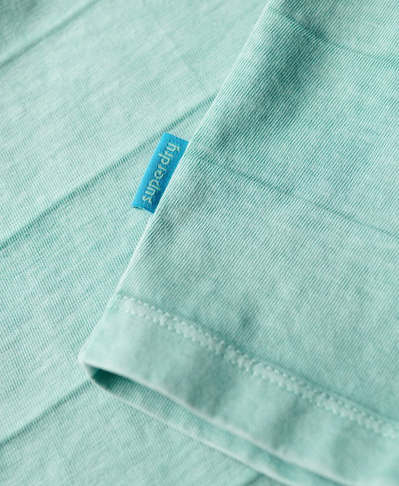 tanktop van biologisch katoen met vintage textuur in fris mintgroen