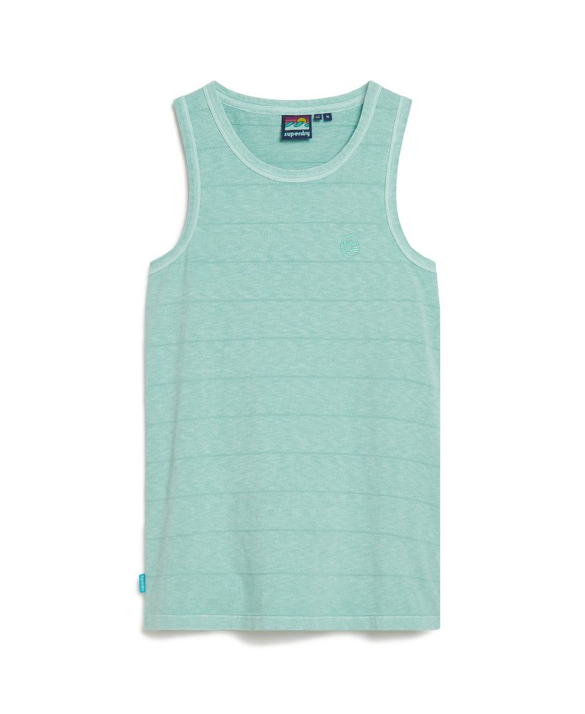 tanktop van biologisch katoen met vintage textuur in fris mintgroen