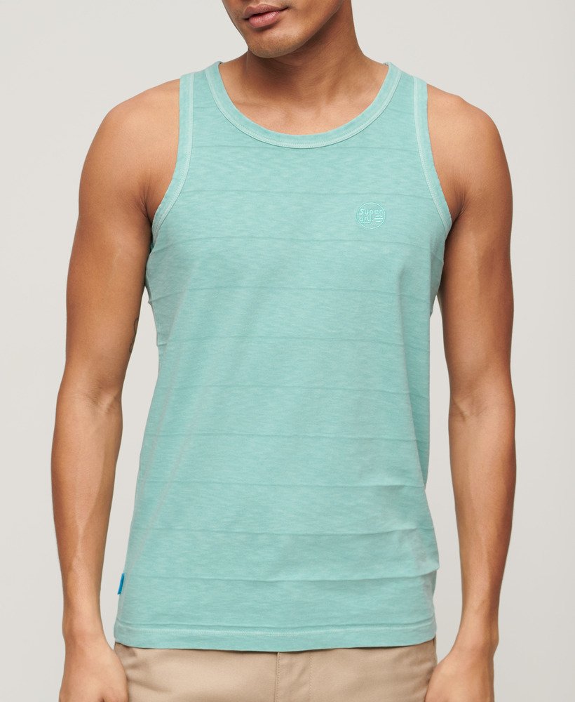 tanktop van biologisch katoen met vintage textuur in fris mintgroen