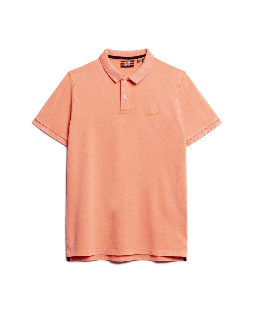 gescheurd poloshirt in sunburst coral
