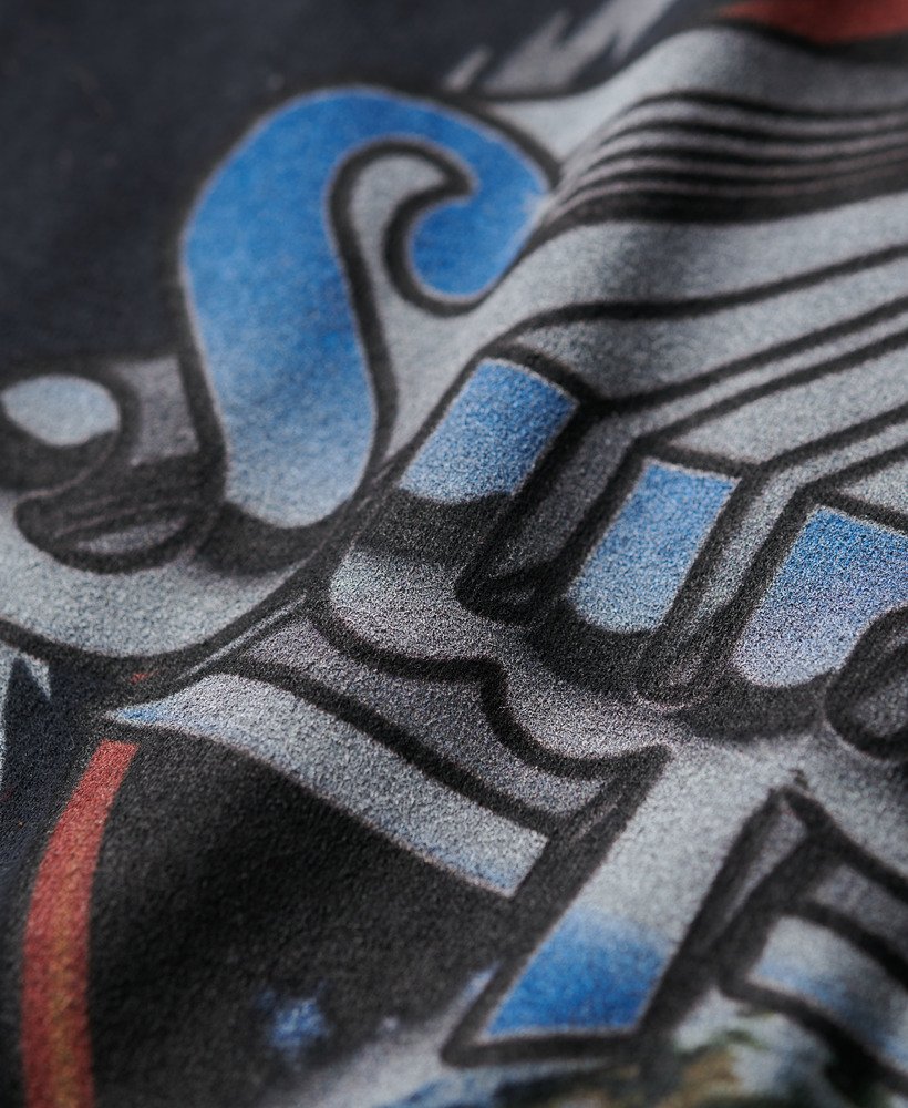 rock graphic band tanktop in zwart