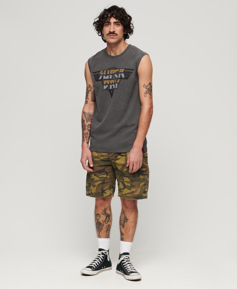 rock graphic band tanktop in antracietgrijs