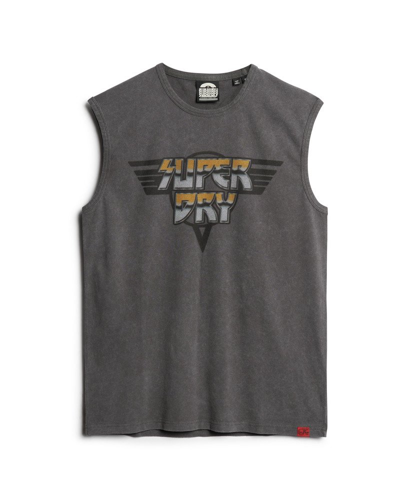rock graphic band tanktop in antracietgrijs