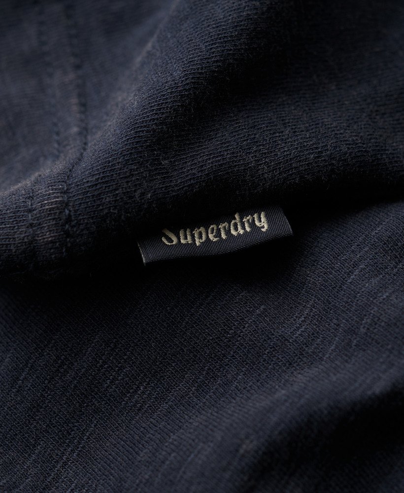 cali gestreept logo vesttop in eclipse navy slub