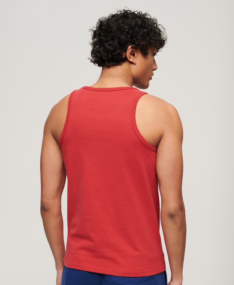 atletisch vest met grafische print voor atletiek in ferra red marl.