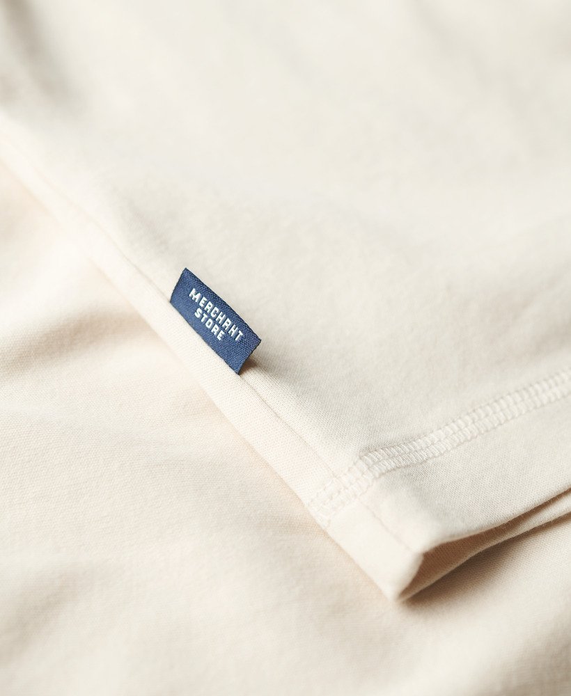the merchant store - jersey grandad top in havermoutbeige