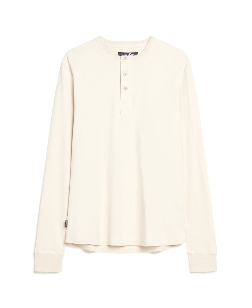 the merchant store - jersey grandad top in havermoutbeige