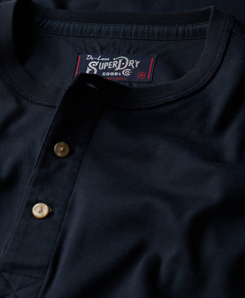 the merchant store - jersey grandad top in eclipse navy
