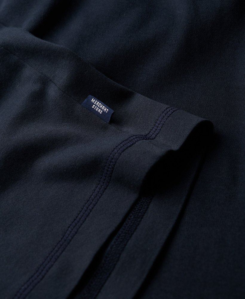 the merchant store - jersey grandad top in eclipse navy