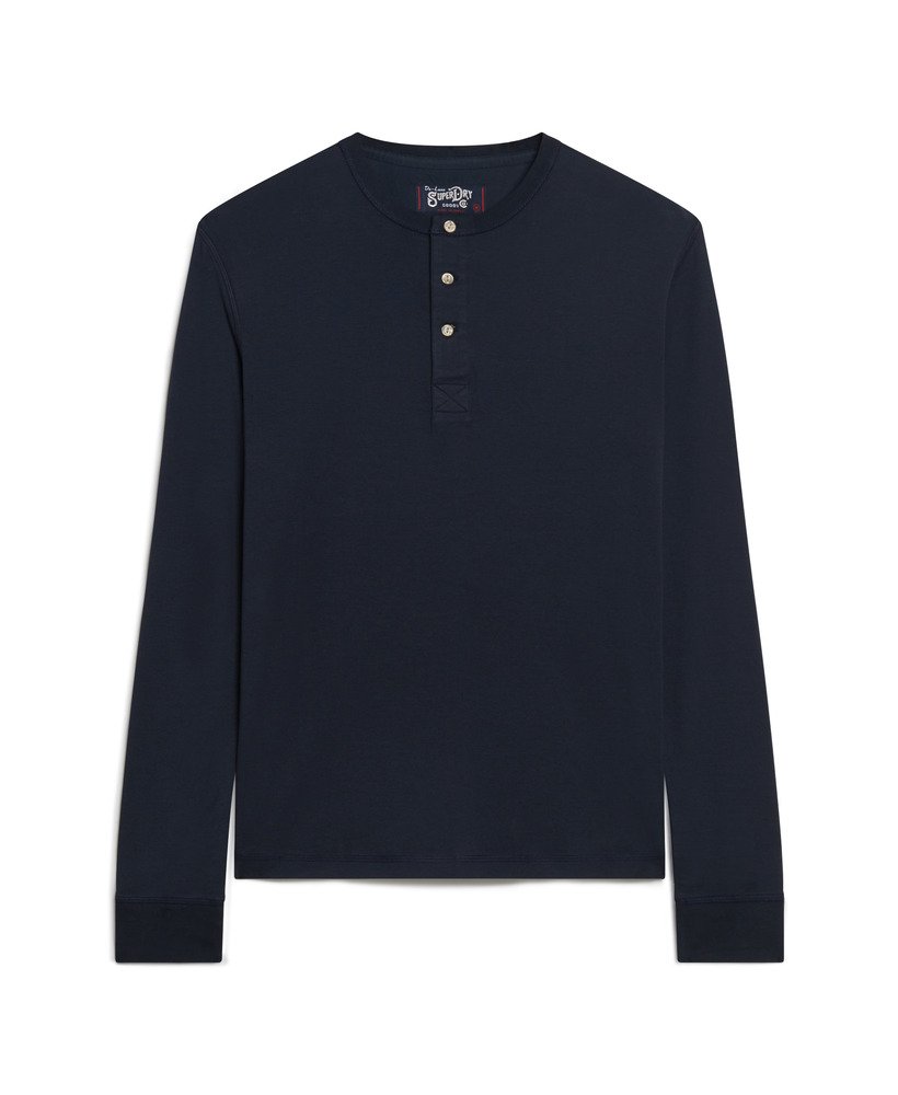 the merchant store - jersey grandad top in eclipse navy