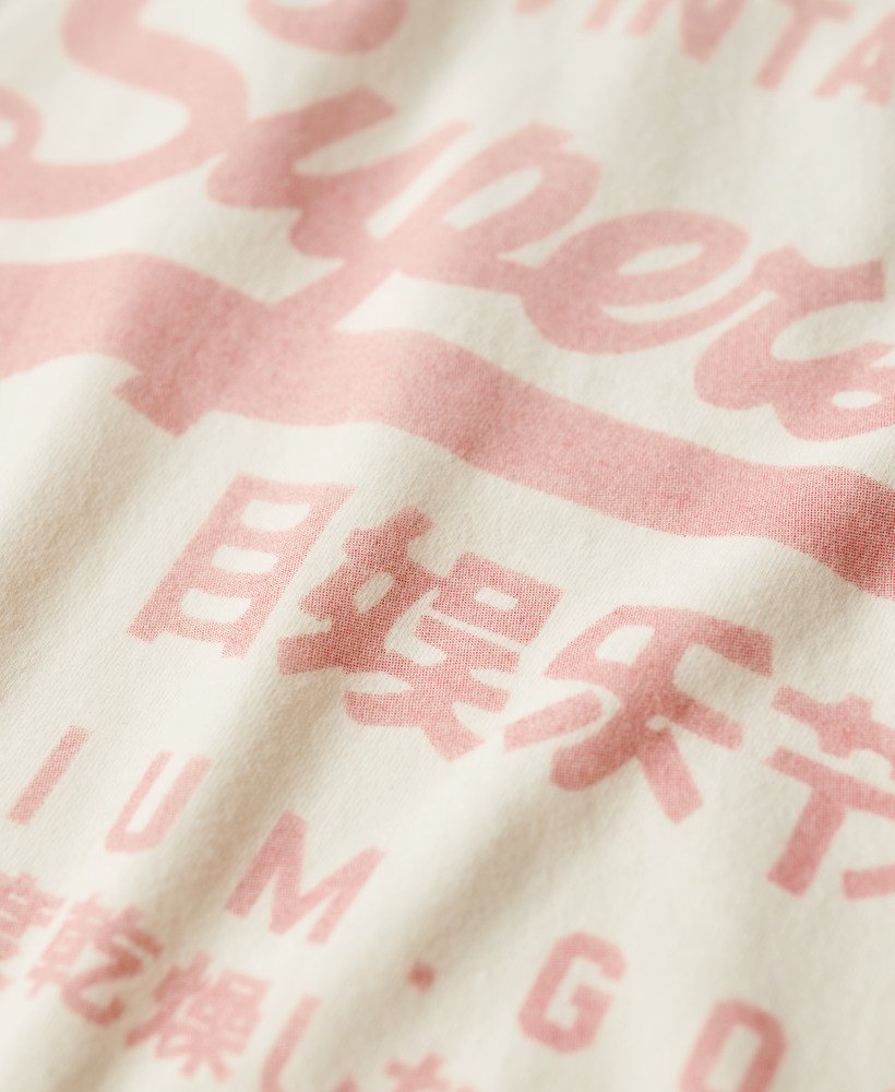 klassieke vintage vesttop met logo in crèmekleur.