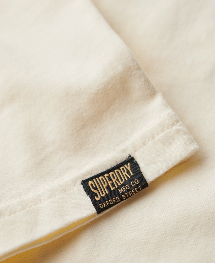 klassieke vintage vesttop met logo in crèmekleur.