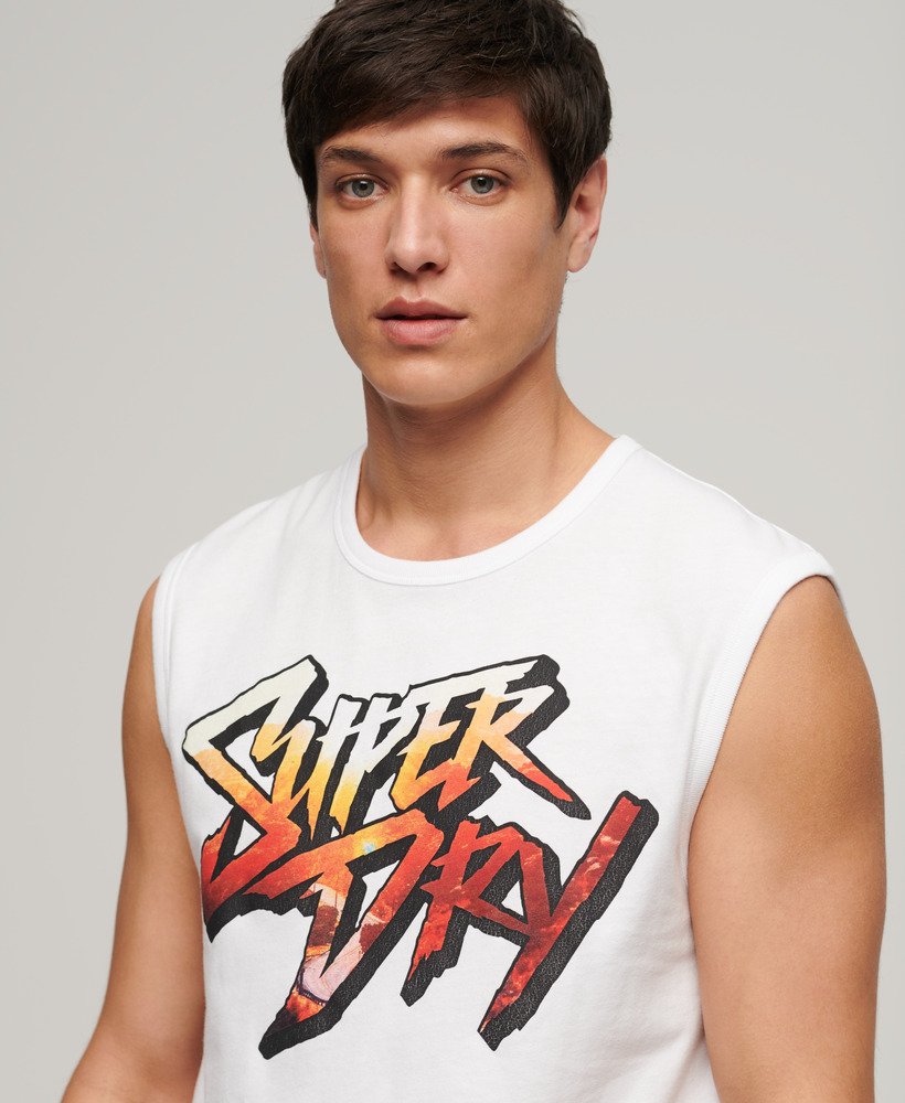 tanktop met fotografisch logo in optic